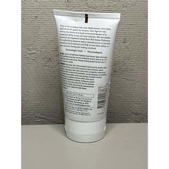 Burts Bees Intense Hydration Treatment Mask 4 Oz With Clary Sage - Picture 2 of 2